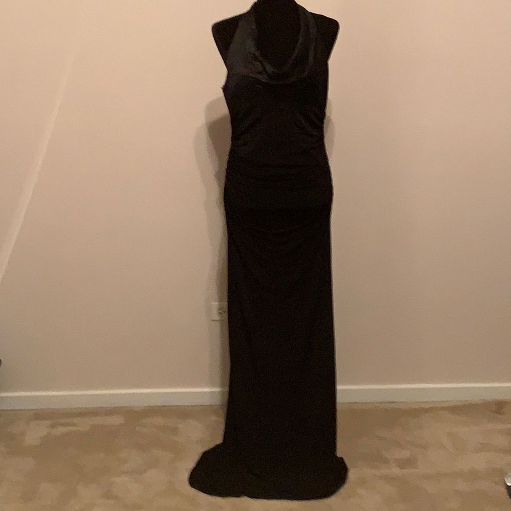 Laundry cowl neck halter dress